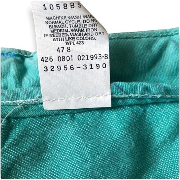 Levi’s Y2K Teal Shorts Colored Denim Jorts Short Shorts 3” Inseam Mid Rise M/8 - Picture 10 of 13